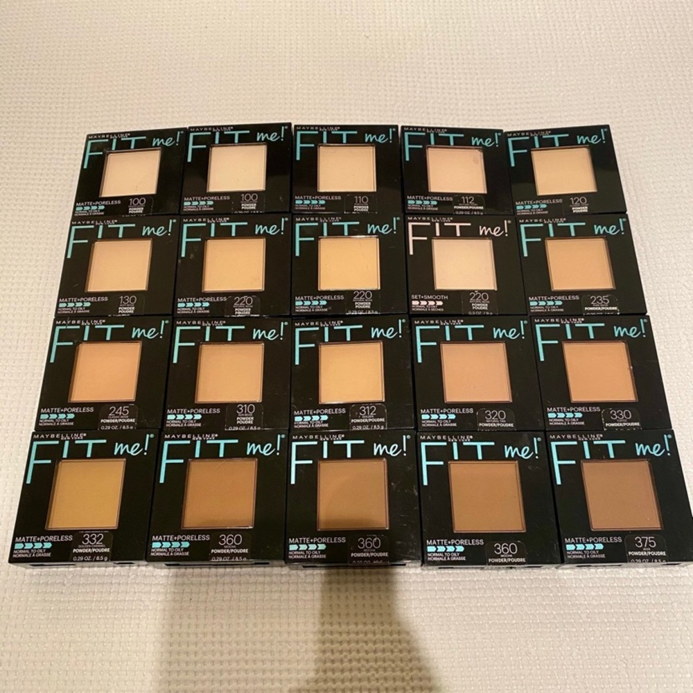 NEW Maybelline Fit me Matte + Poreless Pressed Powder Bundle of 20